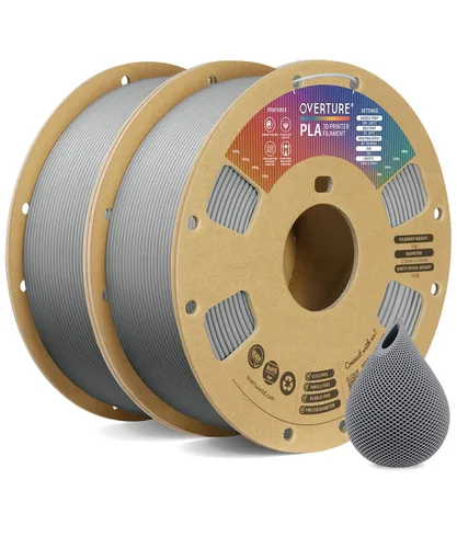 Vista 51 de OVERTURE Paquete de 10 filamentos PLA de 0.069 lbs (0.069 in), filamento de impresora 3D de herido ordenado, paquete de 10 bobinas de 2.2 libras