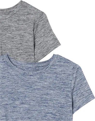 Vista 25 de Amazon Essentials Camiseta de manga corta con cuello redondo para mujer, de secado rápido, para entrenamiento, gimnasio, paquete múltiple