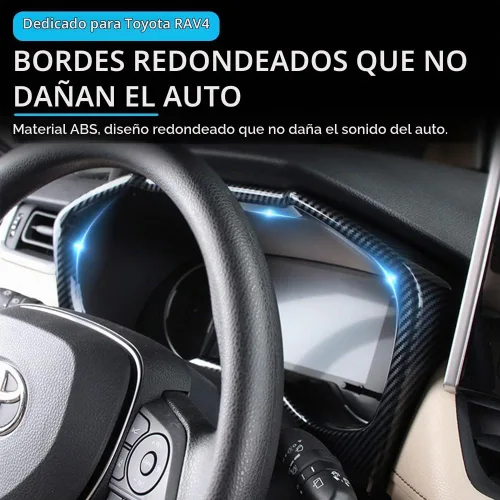 Vista 4 de para RAV4 Accesorios Cubierta Decorativa de Consola de Carbono Fibra Compatible con Toyota RAV4 2023 2022 2019 2020 2021 Panel de Consola