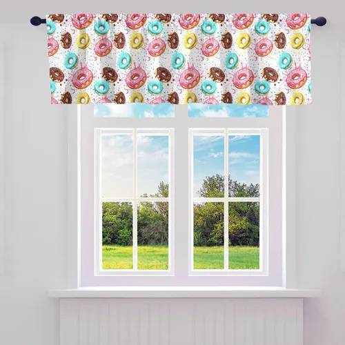 Vista 6 de Cortinas de cenefa con estampado de leopardo para sala de estar, dormitorio, estampado a rayas de guepardo safari, cenefas de cortina de animales
