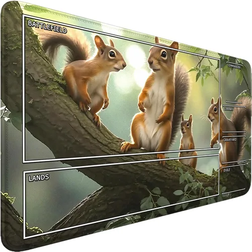 Vista 19 de MTG - Tapete de juego con bordes cosidos, parte inferior de goma antideslizante, tapete de juego TCG para gatos, superficie de goma lisa, tapete