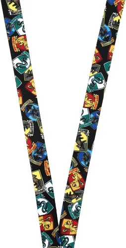 Vista 5 de Harry Potter Hogwarts - Cordón con dije de metal para tarjetas de identificación y adhesivo coleccionable