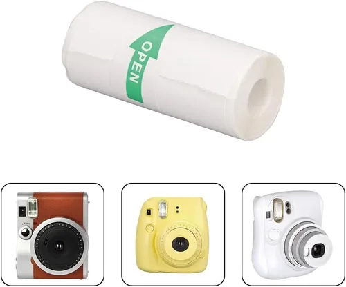 Vista 4 de Mini papel adhesivo para impresora térmica, papel adhesivo para mini impresora, rollo adhesivo autoimprimible para la mayoría de los niños, cámara