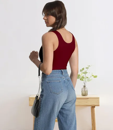 Vista 2 de wirarpa Camisetas sin mangas de algodón para mujer, cómodas, capa base, paquete de 2