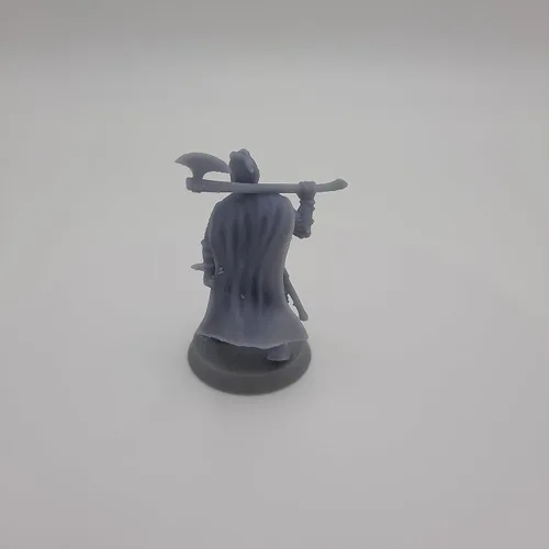 Vista 5 de Guerrero vikingo - RPG - Calabozos y Dragones - DND - Pathfinder - Destino de las norias - Figurita en miniatura (gris/sin pintar) (Bjorn)
