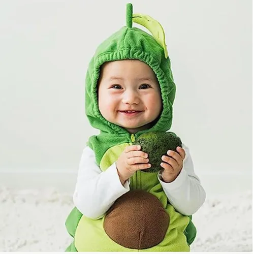 Vista 3 de Winioder Disfraz de Halloween para bebé, bebé, niño, niña, disfraz de fruta de animales, con capucha, 2 piezas, ropa de otoño