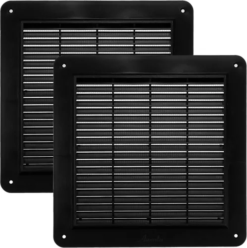 Vista 14 de Vent Systems Cubierta de ventilación de plástico blanco de 10 x 10 pulgadas (tamaño exterior) - Rejillas duraderas de pared y techo con malla