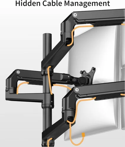 Vista 3 de Ergounion Brazo de extensión solo para soportes de monitor Ergounion, para aumentar la longitud del brazo, actualización perfecta para el brazo