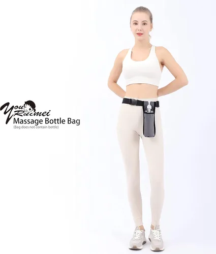 Vista 6 de Funda para botella de masaje, paquete de 2 botellas de aceite de masaje ajustables (verde, 1 botella)