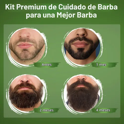 Vista 2 de XIKEZAN Kit de aseo y cuidado de barba para hombres con madera de cedro