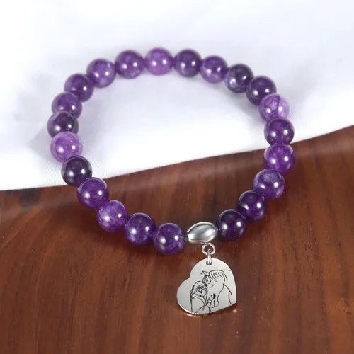 Vista 2 de Regalos de caballo para niñas, pulseras de cuentas de caballo con niña para mujeres y niñas