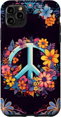 Vista 13 de Boho Floral Peace Sign Case for iPhone 17