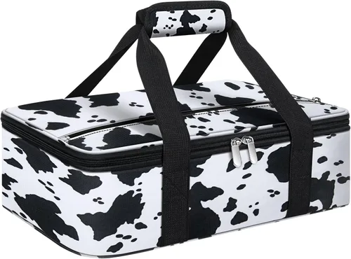 Vista 34 de Porta cacerolas aislado, porta ollas portátil para alimentos calientes o fríos, bolsa de lasaña para almuerzo para fiestas de comida, se adapta a