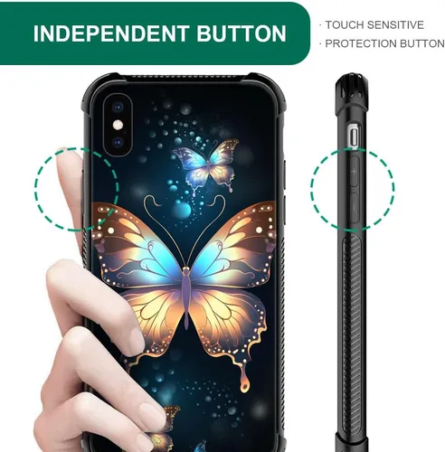 Vista 242 de Funda compatible con iPhone 8, a prueba de golpes, antiarañazos, bandera de ciervos de cola blanca de grano de madera estadounidense