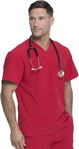 Vista 7 de Dickies EDS Essentials Men Scrubs Top Tuckable V-Neck DK635