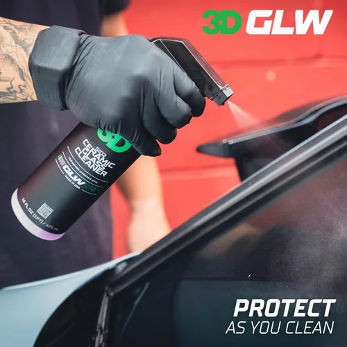 Vista 4 de Limpiador de vidrio cerámico 3D SiO2, Serie GLW Repelente al agua y la lluvia Limpiador de vidrio cerámico protector para todo clima Seguro