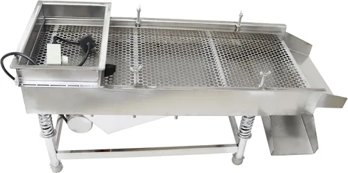 Vista 8 de TECHTONGDA Máquina de tamiz lineal eléctrica de tamiz vibratorio recto Máquina de tamiz de acero inoxidable de una capa un motor 0.020 in