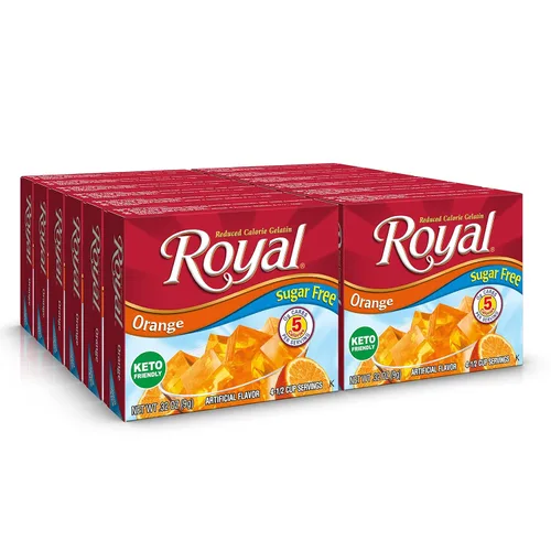 Vista 13 de Royal Mezcla para postre de gelatina de cereza, sin azúcar y sin carbohidratos (12 cajas de 0.32 oz)