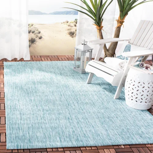 Vista 71 de SAFAVIEH Courtyard Collection CY8520 - Alfombra decorativa sólida para interiores y exteriores, impermeable, fácil limpieza, 2 x 3 pies 7 pulgadas