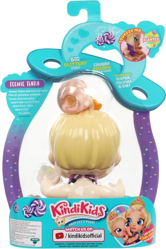 Vista 4 de Kindi Kids Muñecas perfumadas de 6.5 pulgadas y 2 accesorios - Teenie Tiara