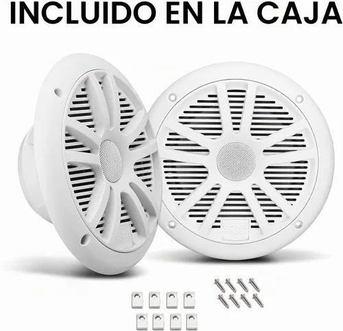 Vista 6 de BOSS Audio System gama completa – Altavoces marinos resistentes a la intemperie de 2 vías, se venden en pares