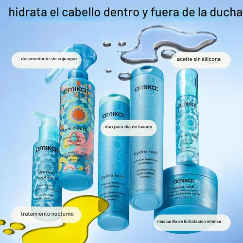 Vista 7 de amika hydro rush intense moisture shampoo with hyaluronic acid