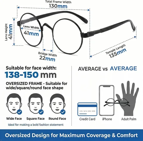 Vista 6 de Eyekepper Reading Glasses for Men, Small Round Readers Women