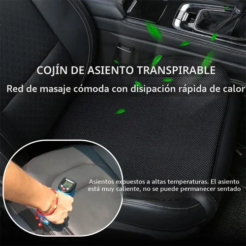 Vista 5 de Cojín de asiento de coche extra grande de 19.5 pulgadas para asiento de coche CCar sentado durante mucho tiempo, cojín cómodo y transpirable 1pcs