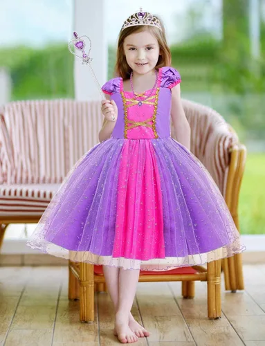 Vista 5 de GC Disfraz de princesa para niñas pequeñas disfraz de fiesta de cumpleaños cosplay
