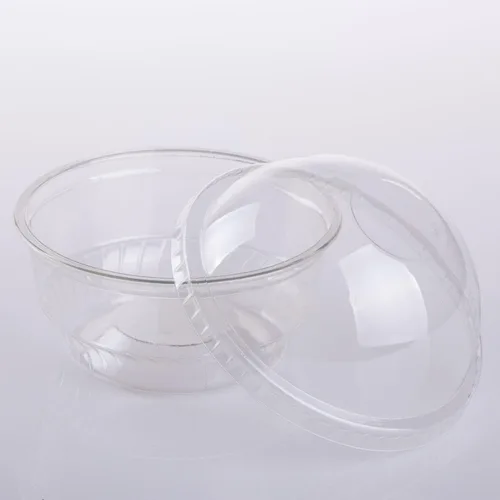 Vista 3 de Golden Apple, 5oz-30sets de vasos de plástico transparente para helado, tazas de postre, cuenco de aperitivos con tapas de cúpula sin agujero