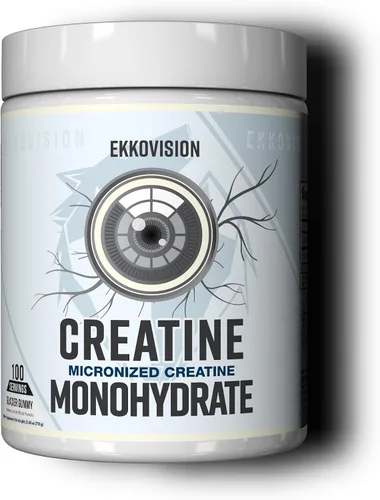 Vista 25 de Ekkovision Polvo de Monohidrato de Creatina Micronizado, Cereza Negra, Suplemento Pre Entrenamiento y Post Entrenamiento para Hombres y Mujeres