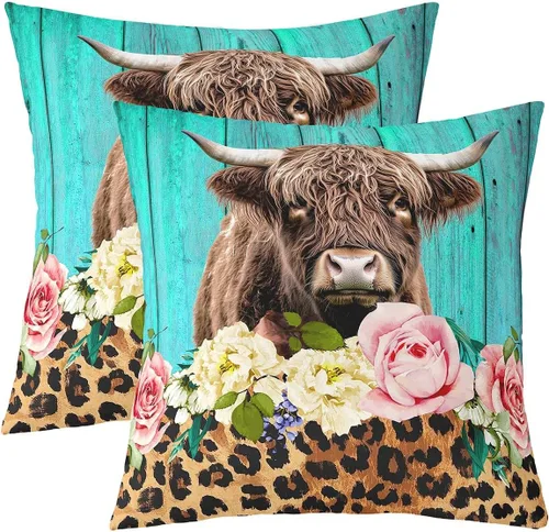 Vista 10 de Juego de 2 fundas de almohada rosas de 16 x 16 pulgadas, fundas de almohada suaves con flores florales de rosas para sala de estar, dormitorio