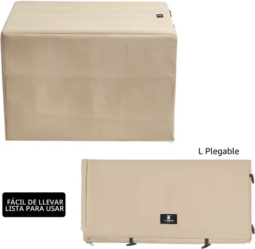 Vista 7 de X-ZONE PET - Funda impermeable para jaula de perro, 24 pulgadas, color beige