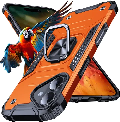 Vista 92 de Anqrp Funda resistente para iPhone 6/7/8/SE/SE2 con soporte de anillo mejorado y agarre, grado militar, a prueba de golpes, resistente y robusta