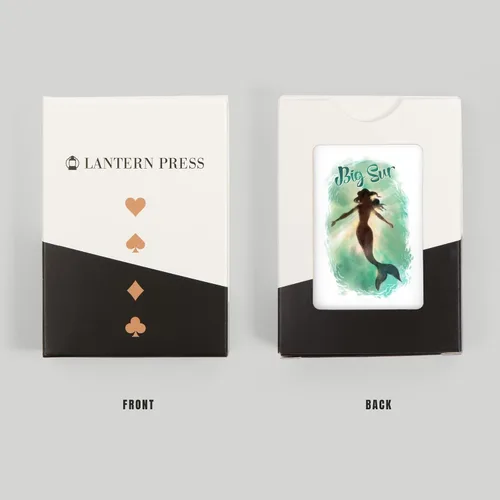 Vista 8 de Lantern Press Big Sur, California, Mermaid Underwater, 52 Playing Cards for Adults, Poker Size Card Deck