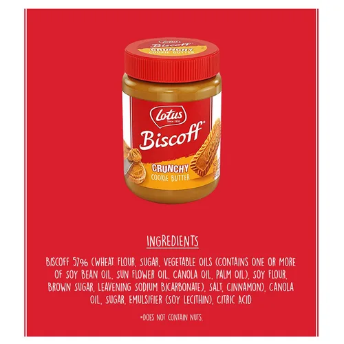 Vista 5 de Lotus Biscoff - Mantequilla de galleta para untar, cremosa, no transgénica, vegana