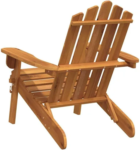 Vista 7 de Garden Chair Set of 2, Natural Solid Acacia Wood, Foldable Adirondack Design, Weather Resistant Outdoor Seating for Front Porch Furniture