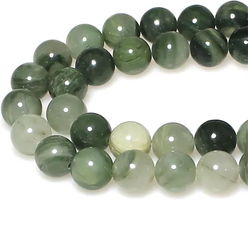 Vista 9 de Cuentas naturales de jade africano rojo redondo para hacer joyería, cuentas sueltas para pulseras y collares (4 mm)