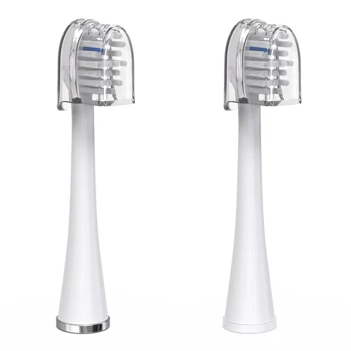 Vista 2 de Waterpik Cabezales de cepillo de repuesto compactos con fundas para cepillo de dientes Sonic-Fusion SFRB-2EW, 2 tabletas de repuesto de hilo dental