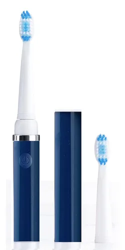 Vista 2 de Cepillo de dientes eléctrico Pop Sonic (azul marino) + paquete adicional – Cepillos de dientes de viaje con batería AAA Cepillos de dientes