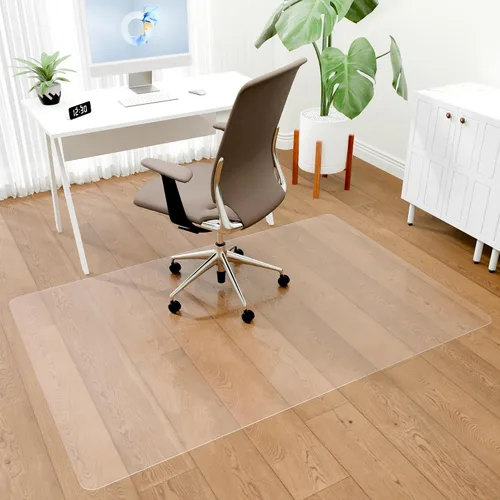 Vista 10 de 100pointONE Tapete para silla de oficina para suelos de madera dura, tapete para silla de computadora de fácil deslizamiento, protector de suelo