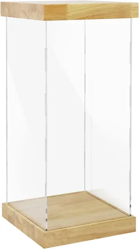 Vista 11 de Vitrina de acrílico transparente para trofeos, coleccionables, caja de exhibición de cubo de montaje, soporte de protección a prueba de polvo