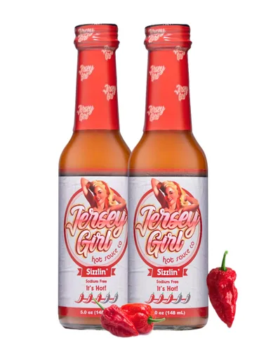 Vista 9 de Jersey Girl Hot Sauce Co Scorchin' - Salsa picante sin sal ni sodio, 5 onzas, salsa de pimienta Carolina Reaper & Dragon's Breath (paquete de 2)