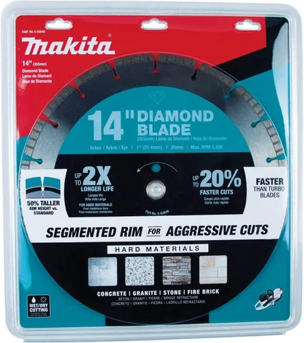 Vista 2 de Makita E-02646 Hoja de diamante de 14", turbo, material duro