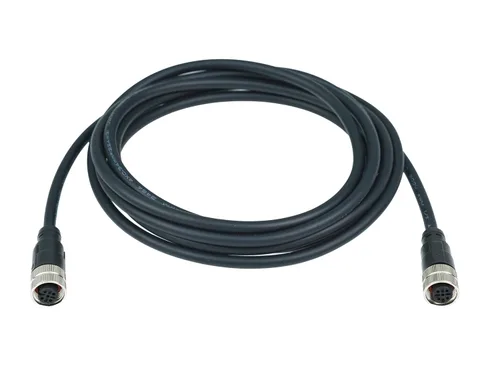 Vista 4 de Cable conector hembra doble M12 de 4 pines – Cable de extensión de sensor impermeable industrial, cable de señal seguro codificado A