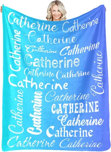 Vista 25 de Manta personalizada con nombre, manta personalizada de franela para niños, mujeres, hombres, Navidad, cumpleaños, madre, padre, día de San Valentín