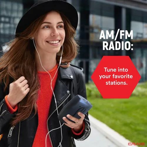 Vista 5 de Craig Reproductor de cassette estéreo/grabadora con auriculares: radio AM/FM portátil y sistema de grabación de un solo toque
