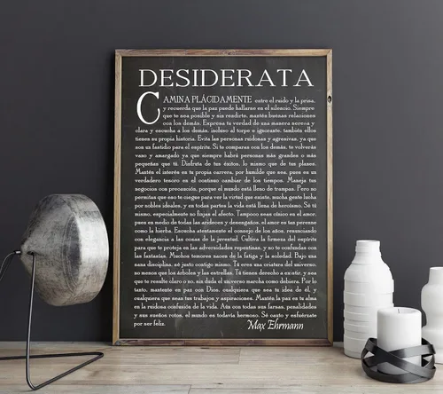 Vista 3 de Poema Desiderata en Español Desiderata Poster de Poesía Desiderata Regalo de Graduación Poema para Estudiante Graduado por Max Erhmann 1927
