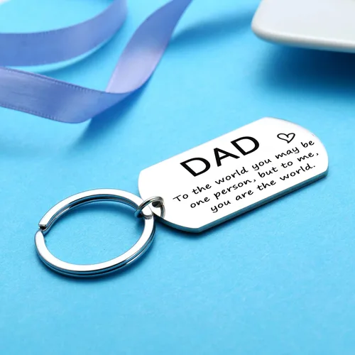 Vista 5 de Llavero para papá con texto en inglés "Daddy Papa