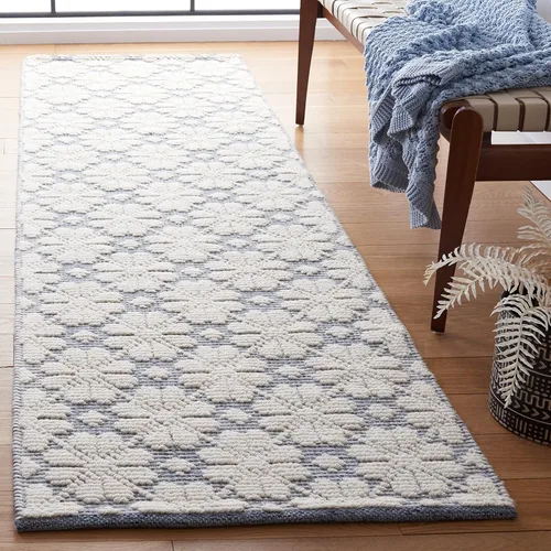 Vista 31 de SAFAVIEH Vermont Collection - Alfombra de pasillo, 2 pies 3 pulgadas x 6 pies, color marfil, lana hecha a mano, ideal para zonas de alto tráfico